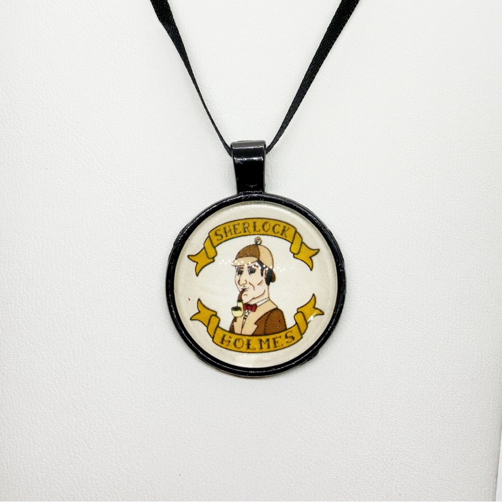 Necklace Sherlock Holmes Cameo Ribbon Necklace Tattoo Goth Steampunk Victorian